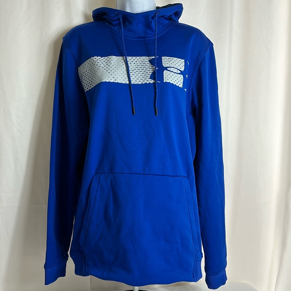 Under Armour Women’s Size Medium Cobalt Blue Pullover Hoodie Logo Sweatshirt